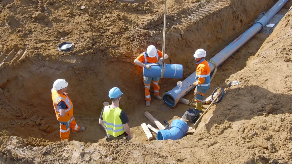 Suivi de chantier pose de canalisation vue2drone Suivi de chantier pose de canalisation vue2drone