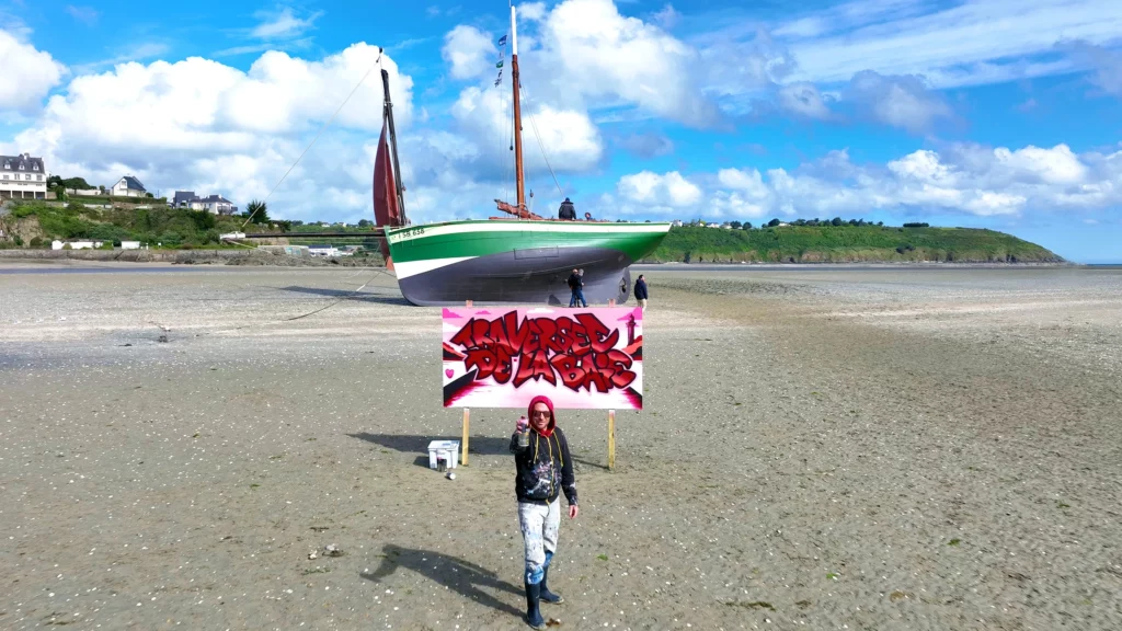 Trail de la Baie de Saint-Brieuc - Animation graffeur Trail de la Baie de Saint-Brieuc - Animation graffeur